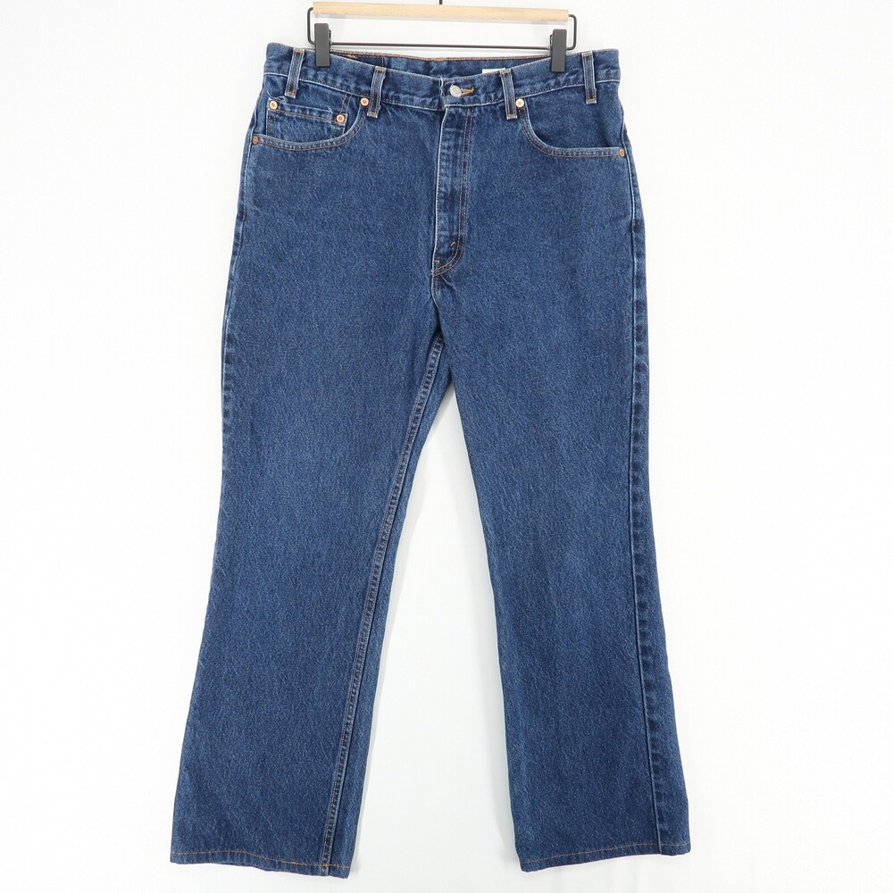 Vintage Levis 517 Jeans Mens 36x32 Blue Boot Cut Made In USA Dark‎ Wash Cotton